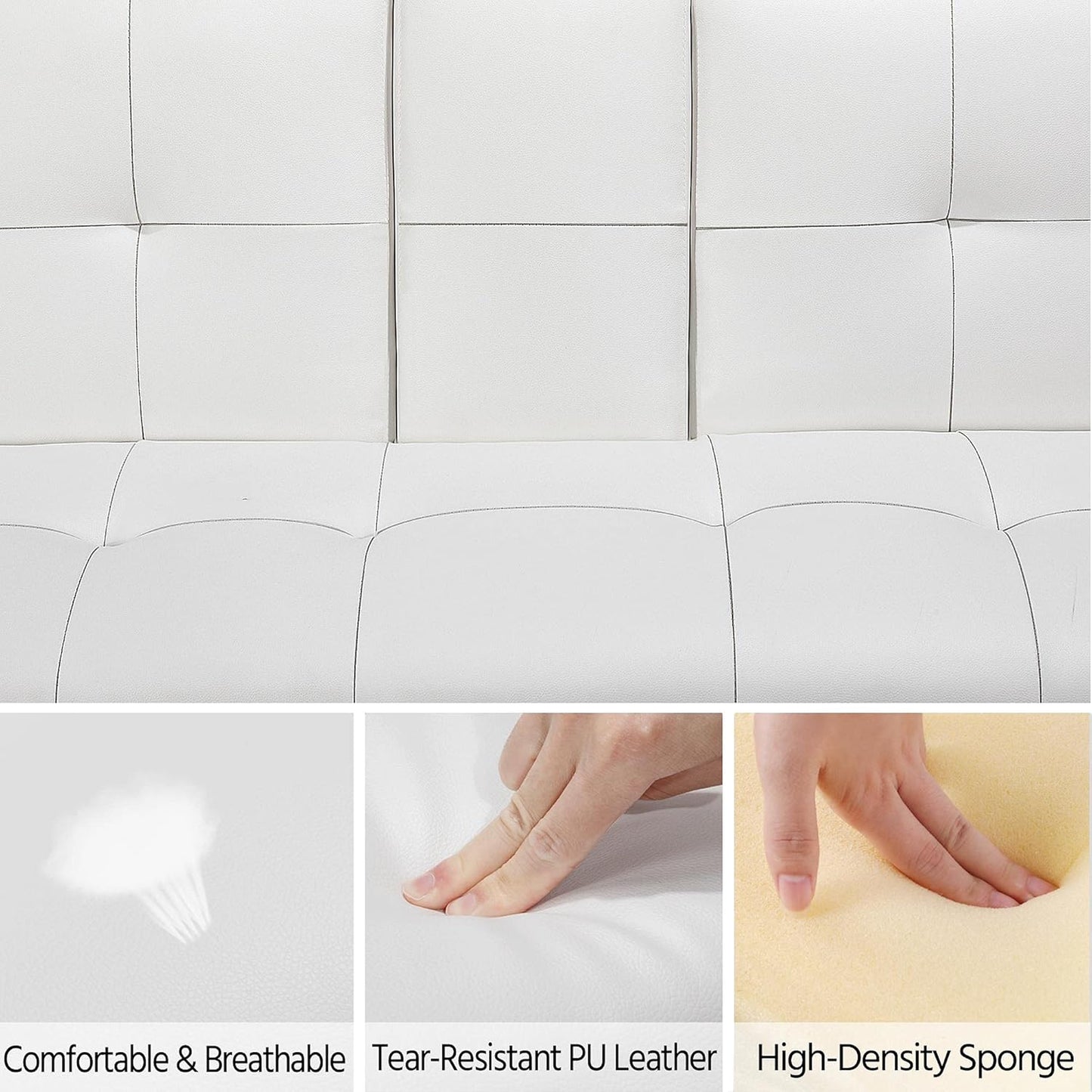 Modern Sofa Bed Faux Leather Sofa