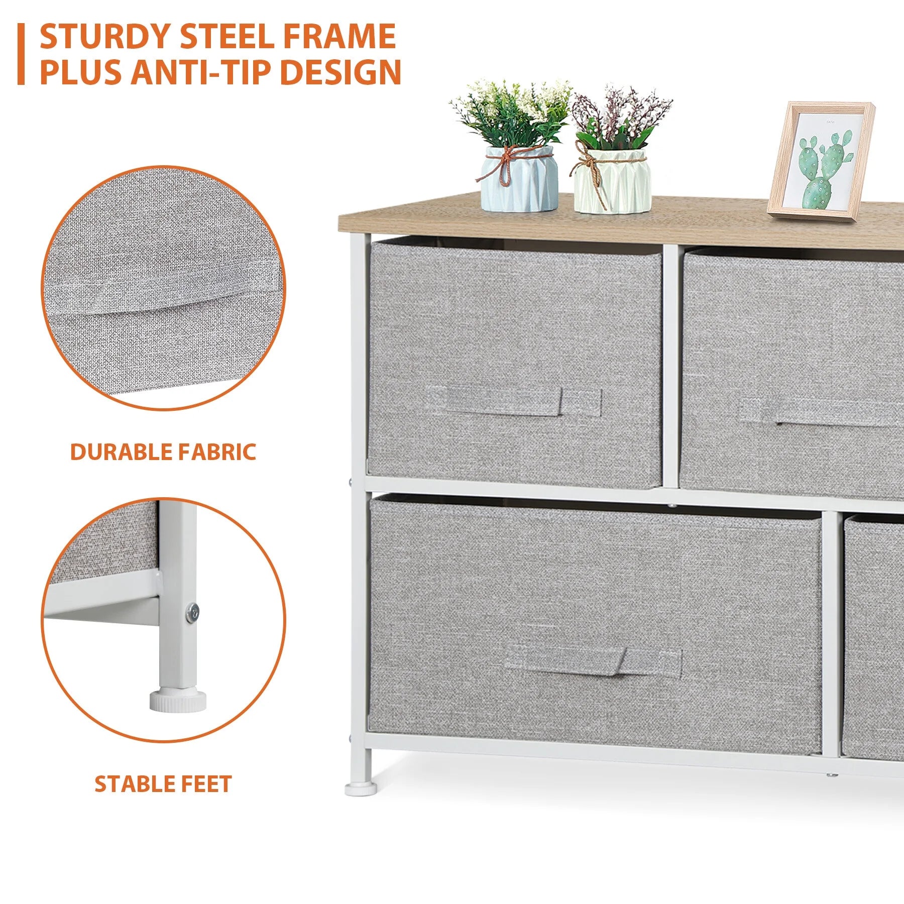 Modern 5-Drawer Storage Dresser 