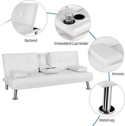 Modern Sofa Bed Faux Leather Sofa