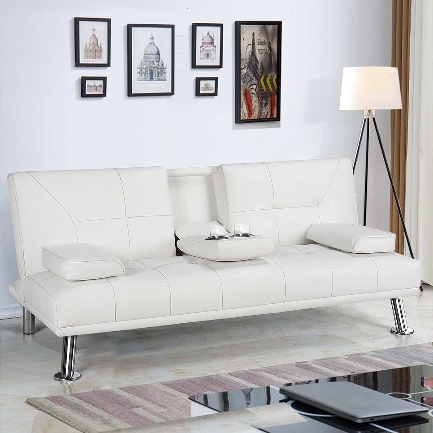 Modern Sofa Bed Faux Leather Sofa