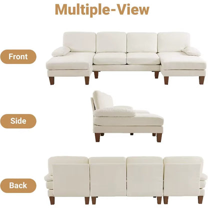 U Shaped Couch with Double Chaise