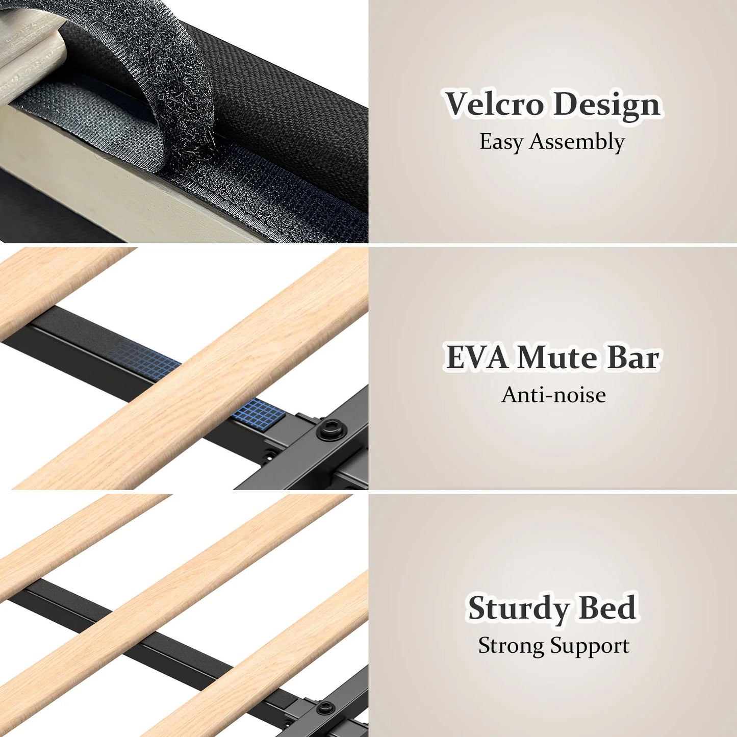 Wingback King Upholstered Platform Bed Dark Gray