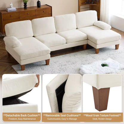 U Shaped Couch with Double Chaise