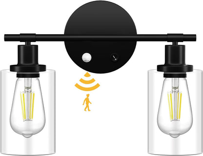 2 Light Bathroom Vanity Fixture with Motion Sensor