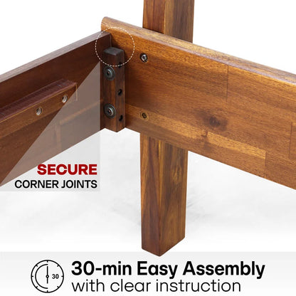 Antione Acacia Solid Wood Platform Bed