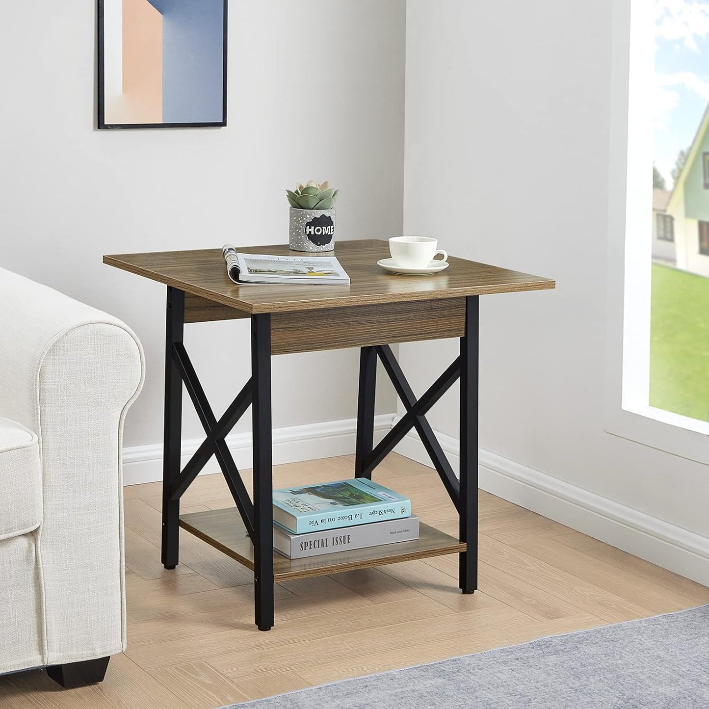 Farmhouse Industrial Design End Table