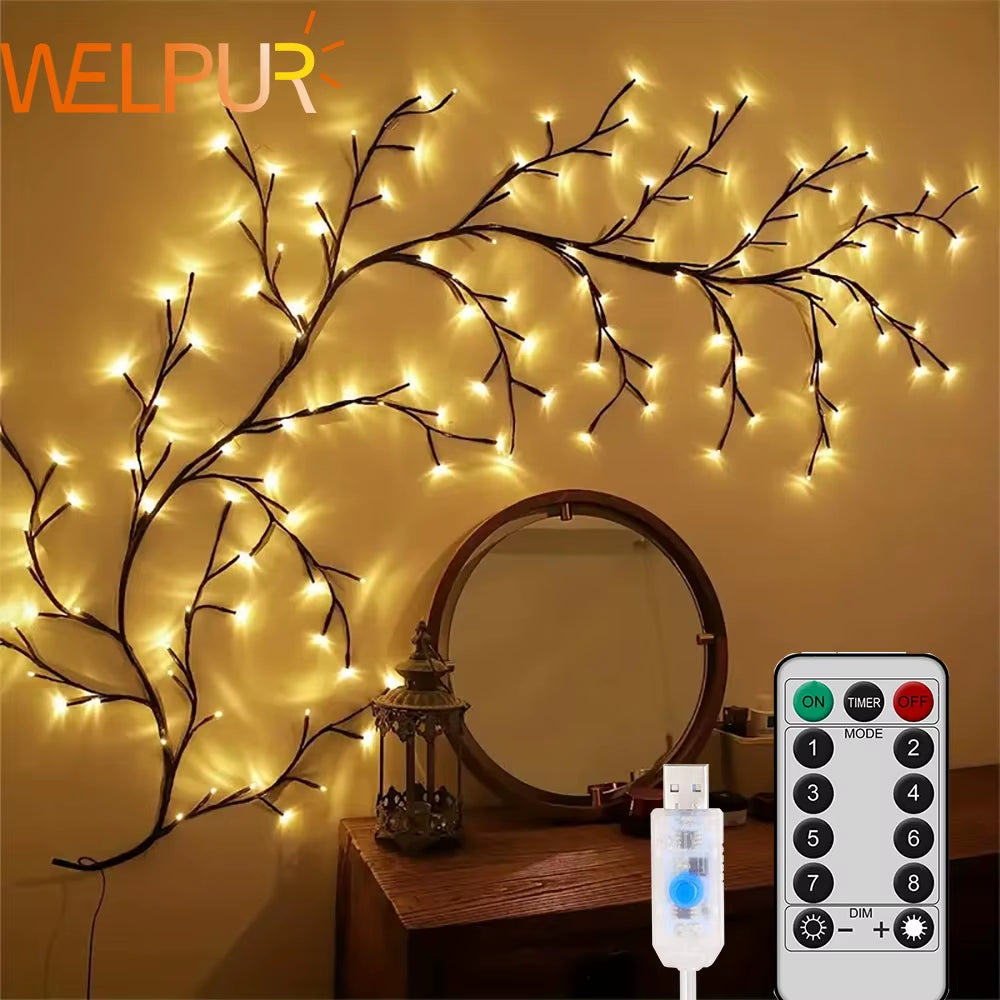 Willow Vine LED Tree Branch Lamp Wall Decoration Willow Vine Tree