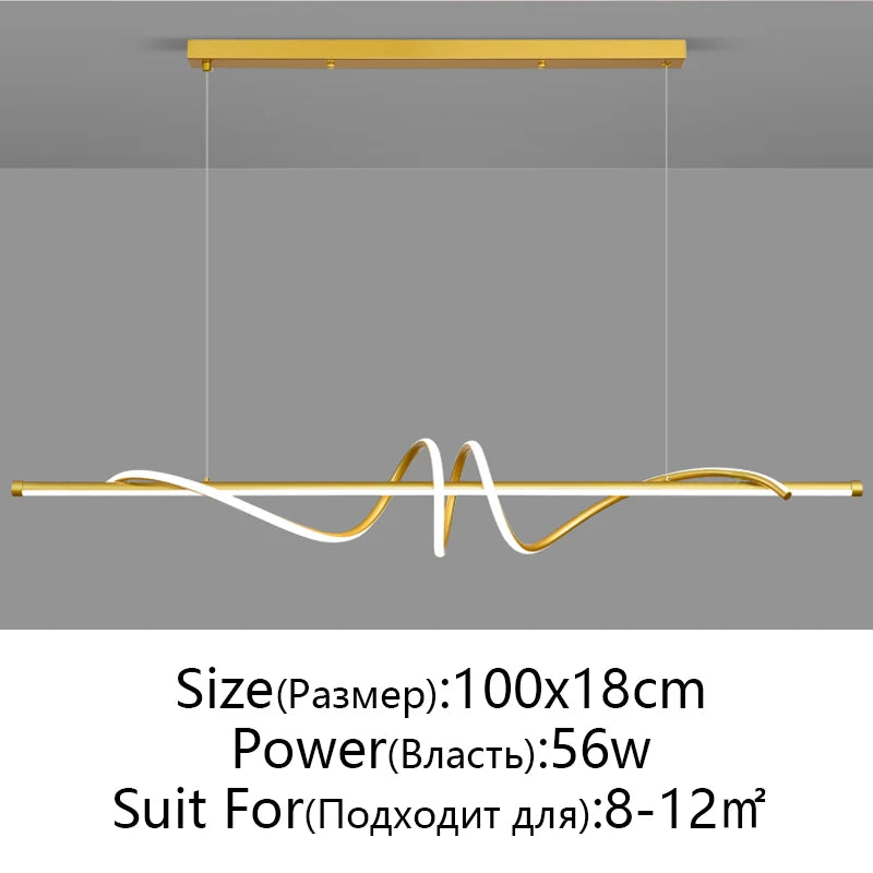 Modern LED Living Room Dining Room Pendant Lights for Kitchen Office Bar Home Decoration Chandelier Minimalist Home Lighting