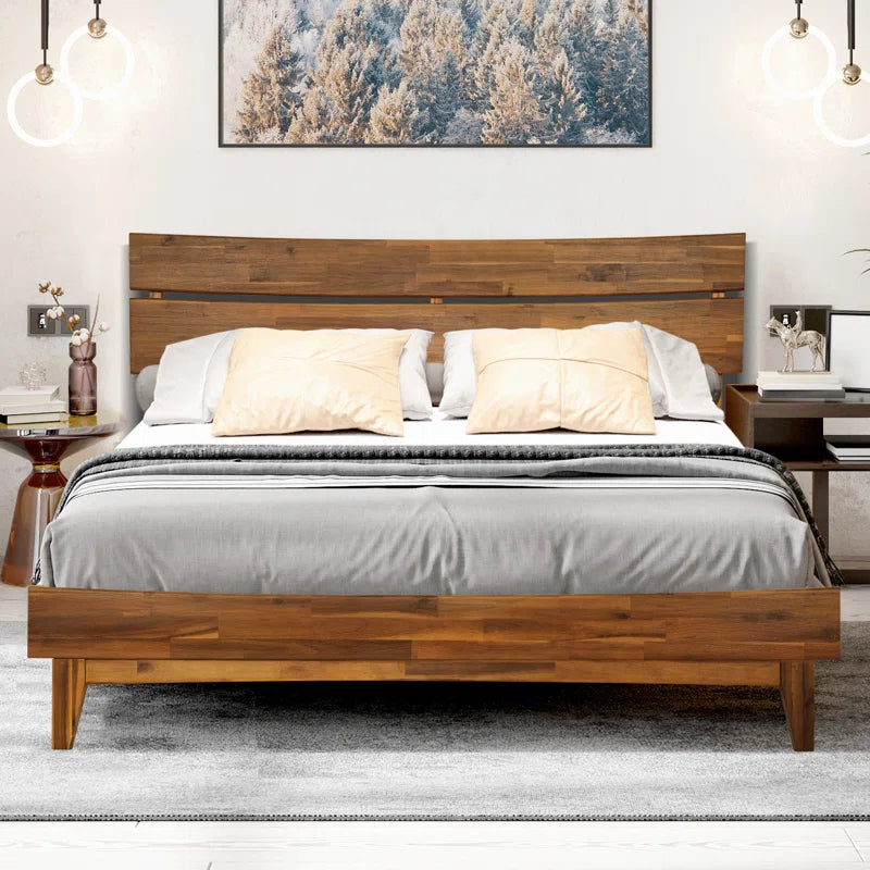 Antione Acacia Solid Wood Platform Bed