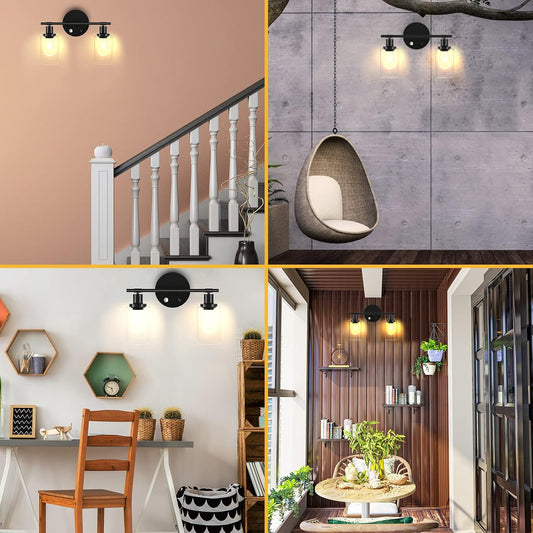 2 Light Bathroom Vanity Fixture with Motion Sensor