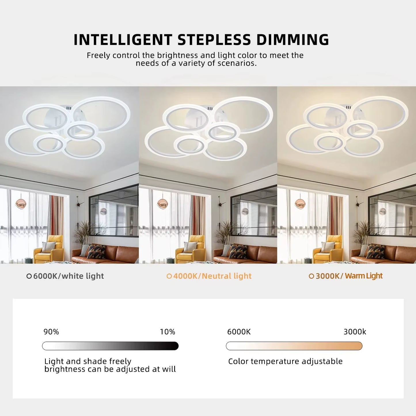 Modern LED Chandelier Home Lighting Ring Ceiling Chandelier 