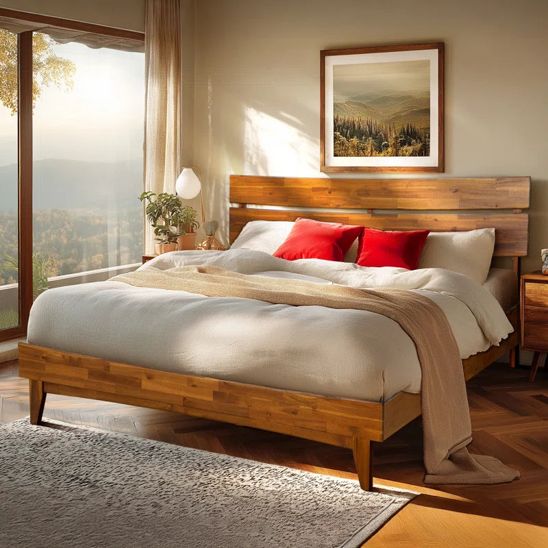 Antione Acacia Solid Wood Platform Bed