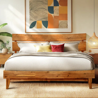 Antione Acacia Solid Wood Platform Bed