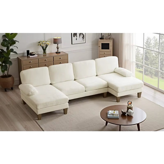 U Shaped Couch with Double Chaise
