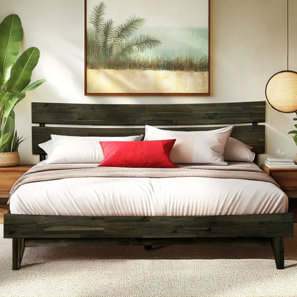 Antione Acacia Solid Wood Platform Bed