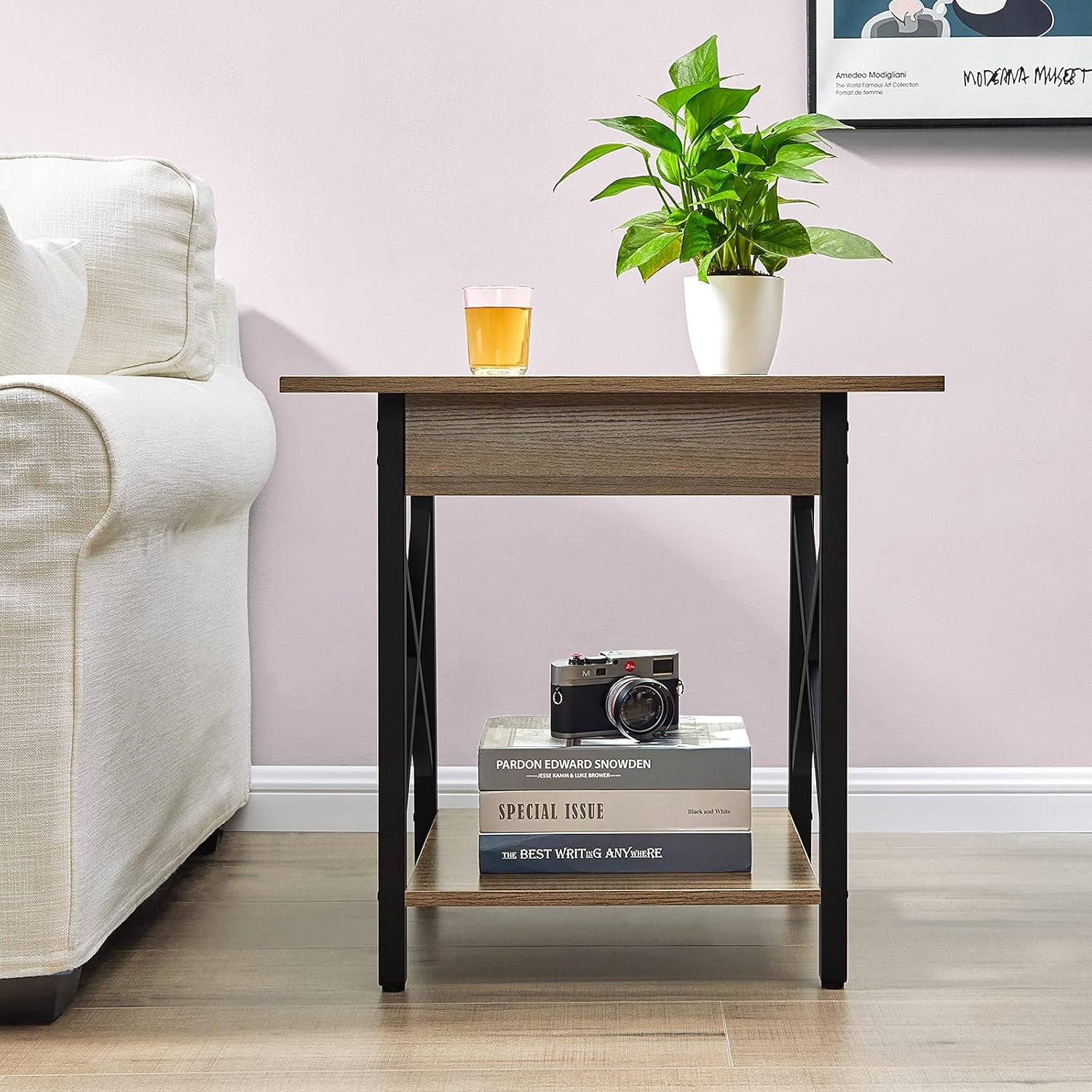 Farmhouse Industrial Design End Table